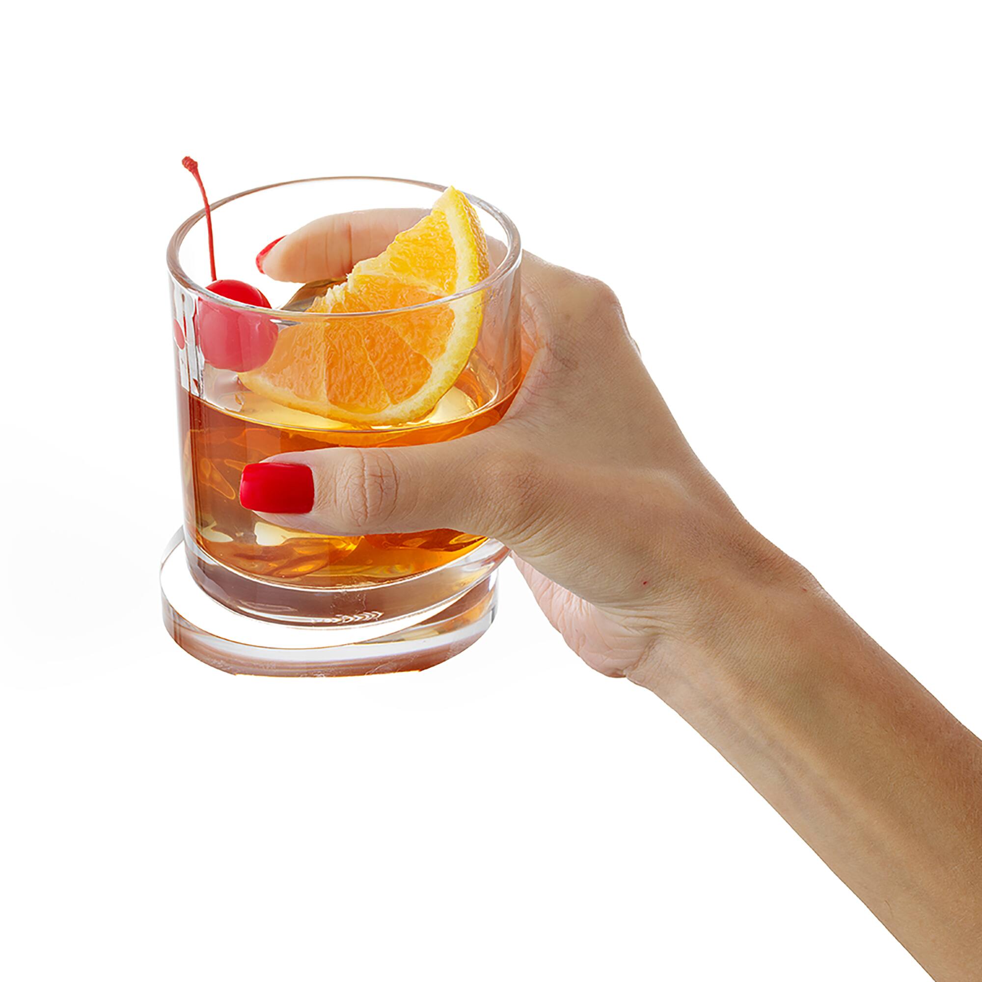 JoyJolt® 11.6oz. Aqua Vitae Round Off Base Whiskey Glasses, 2ct.